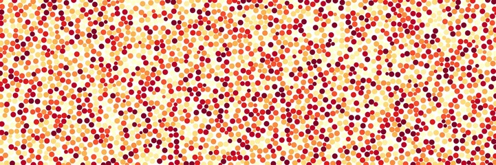 Sparse watercolor confetti dot colorful on white background. Chaotic pattern circle. Aspect Ratio 3:1