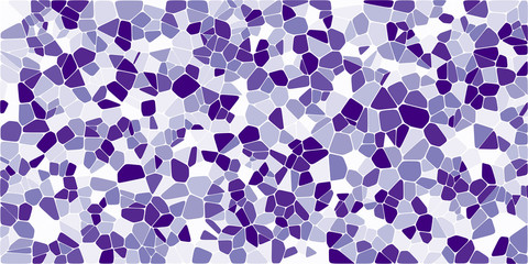 Stained glass colorful voronoi with fillet, vector abstract. Irregular cells background pattern. 2D Geometric shapes. Aspect Ratio 2:1