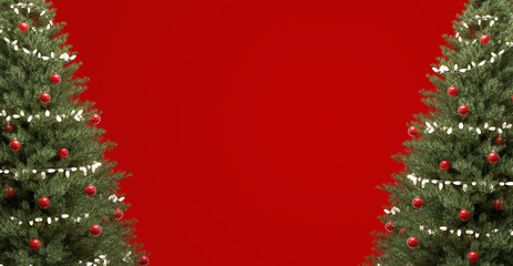 christmas trees  3d-illustration