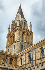 Fototapeta na wymiar The crossing tower of Christ Church Cathedral. Oxford. England