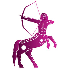 Colored Zodiac, Astrology Illustration - Sagittarius