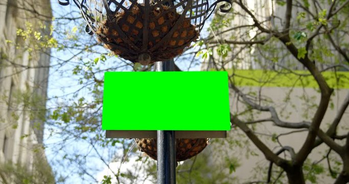 Led hoarding in city street 4k