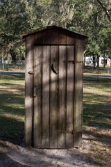 old toilet in garden