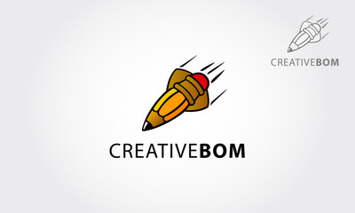 Creative Pencil Boom. Vector design elements - Vector 