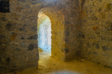 A corridor of Kantara castle in the northern Cyprus