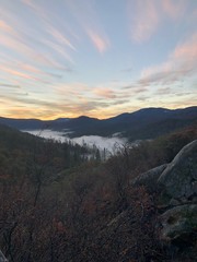 sunset in the mountains