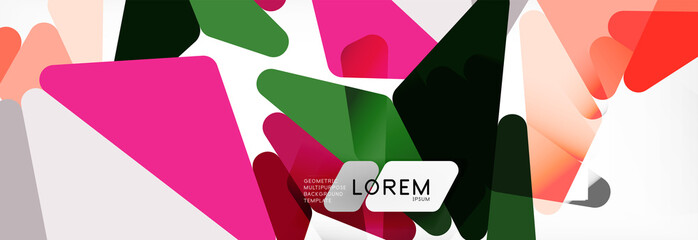 Mosaic triangular low poly style abstract geometric background. Polygonal vector. Abstract white bright technology design.