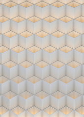 Fototapeta premium Abstract white cubes box background. 3D rendering illustration.