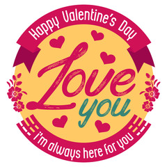 Valentine day. Greeting card for a couple