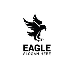 Eagle logo template isolated on white background