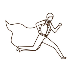 businessman with hero cape avatar character