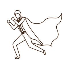 businessman with hero cape avatar character