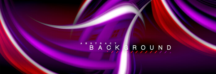 Blurred fluid colors background, abstract waves lines, mixing colours with light effects on light backdrop. Vector artistic illustration for presentation, app wallpaper, banner or posters