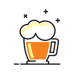 Beer icon on white background for graphic and web design, Modern simple vector sign. Internet concept. Trendy symbol for website design web button or mobile app