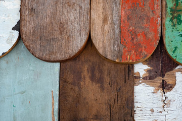 Painted old wood and plank wall texture background