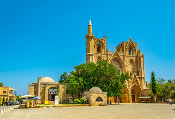 Old town of Famagusta with Lala Mustafa Pasa Mosque, Cyprus