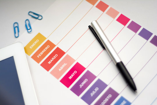 Planeaci&oacute;n mensual colores