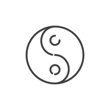 recommend clip art: Yin Yang line icon. linear style sign for mobile concept and web design. Yin and yang outline vector icon. Harmony and balance symbol, logo illustration. Pixel perfect vector graphics
