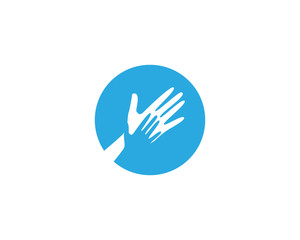Naklejka na ściany i meble Hand Care Logo Template vector icon