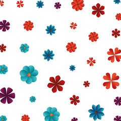 beautiful flowers pattern background