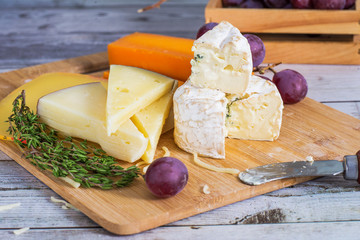 Delicious cheese on the table