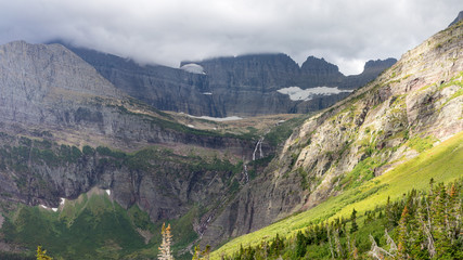 Cloudy day in Glacier National Park