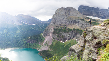 Photographer scouting a new location in stunning Glacier National Park
