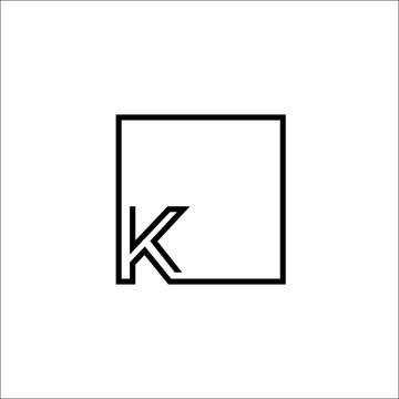 k and square logo design