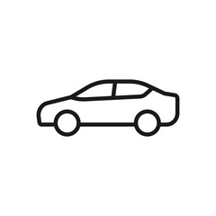 Car icon side view. Vector isolated flat illustration.