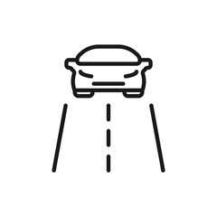 Car on the road icon