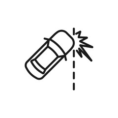 Vector illustration of insurance icons. Car crashed