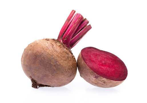 slice of beetroot isolated on white background