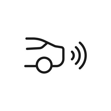 Car and radar security icon