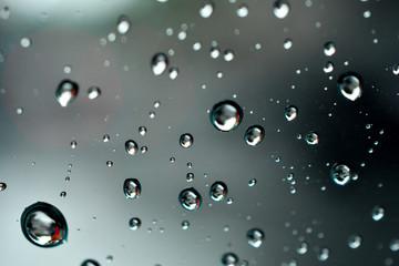 Raindrops on window