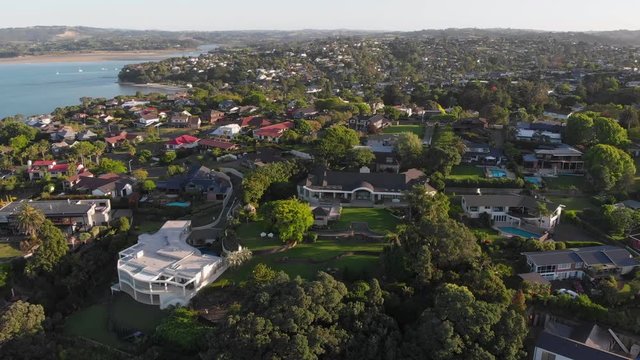 Aerial view of Howick, It is an eastern suburb of Auckland, New Zealand, forming part of what is sometimes called East Auckland. Howick is home to numerous historical buildings,