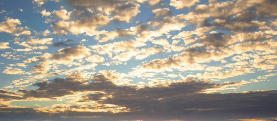 Naklejka na ściany i meble World environment day concept: Beautiful sky with cloud before sunset