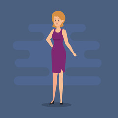 beautiful and young woman character