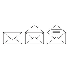 Email icon vector, Envelope sign, Mail symbol. Vector illustration.