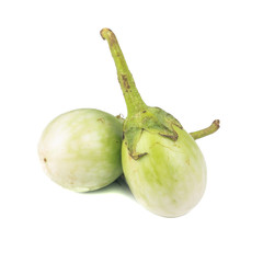 Thai Eggplant isolated on a white background, element of thai food concept