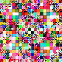 Fototapeta premium Abstract digital art geometric shapes background.