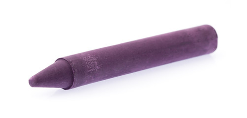 Purple Crayon Wax Pencil Isolated on White Background