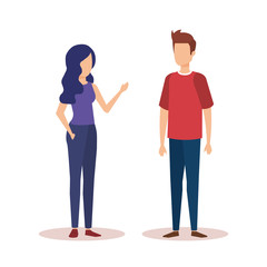 couple avatar characters icons