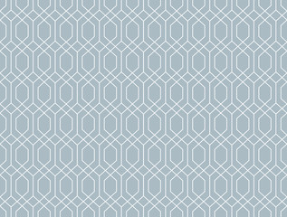 The geometric pattern with lines. Seamless vector background. White and blue texture. Graphic modern pattern. Simple lattice graphic design