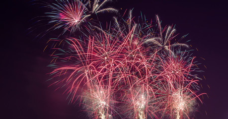 a lot of fireworks burst