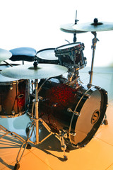 Fototapeta na wymiar Musical drum set for drummer