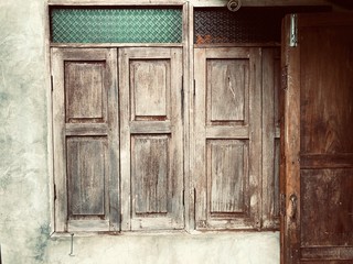 wood window, vintage window