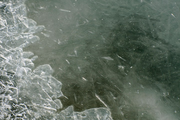 Fototapeta na wymiar Background of ice with beautiful geometric edges