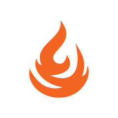 Flame orange icon on white background for graphic and web design, Modern simple vector sign. Internet concept. Trendy symbol for website design web button or mobile app