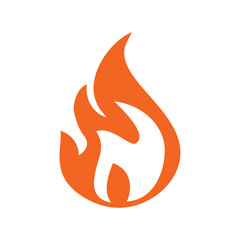 Flame orange icon on white background for graphic and web design, Modern simple vector sign. Internet concept. Trendy symbol for website design web button or mobile app