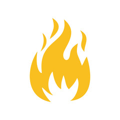 Flame orange icon on white background for graphic and web design, Modern simple vector sign. Internet concept. Trendy symbol for website design web button or mobile app